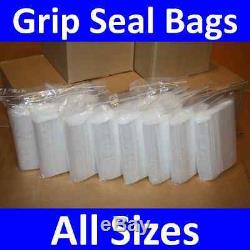 Grip Seal Bags / Zip Lock Clear / Plain Self Resealable Polythene Plastic