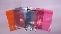 Grip Seal Clear / Coloured Bags Baggy Self Resealable Polythene Plastic Bag UK