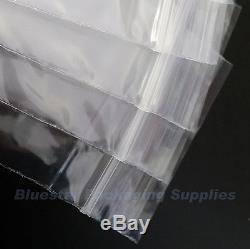 Grip Seal Clear Self Seal Press Polythene Zip Lock Plastic Bags All Sizes