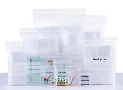Grip Seal Plastic Clear Reclosable Baggies WRITE ON PANEL