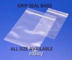 Grip Seal Resealable Clear Plastic Zip Lock Bags ALL SIZES CHEAPEST