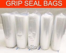 Grip Seal Self Seal Clear Resealable Polythene Plastic Bags ALL SIZES Zip Lock