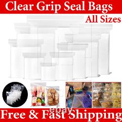 Grip Seal Zip Lock Bags Self Resealable Grip Poly Plastic Clear Mix All Sizes