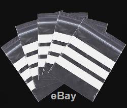 Grip Seal bags Self Resealable Clear Polythene Zip Lock Plastic Small Large