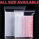 Grip Self Seal Clear Bags Resealable Poly Plastic Zip Lock Baggy Polythene Sizes