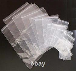 Grip Self Seal Plastic Clear Bags Various Sizes Re-sealable Polythene Zip Bag