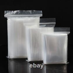 Grip seal bags self resalable clear polythene poly plastic ZIP lock all sizes