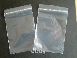 GripSeal bags Resealable Clear ZIP LOCK SIZES IN INCHES all Sizes Polythene