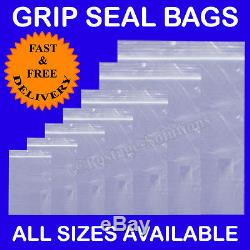 Gripwell Grip Seal Resealable Self Seal Clear Poly Plastic Bags 9x12 A4 Cheaper