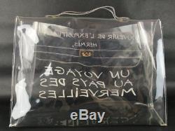 HERMES limited summer back beach bag Kelly plastic tote handbag transparent