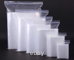 Heavy Duty 4Mil Clear Reclosable Zipper Baggies Top Lock Zip Seal Plastic Bags