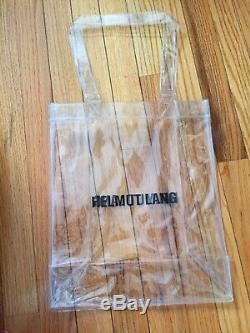 Helmut Lang Clear Plastic PVC See Through Tote Bag Purse Rare