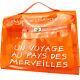 Hermes Vinyl Kelly Orange Handbag Women's Clear Beach Bag Plastic Bags No. 8954