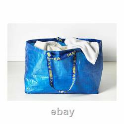 Ikea 10 Piece Frakta Large 19 Gallon Blue Shopping Laundry Bag Free Shipping