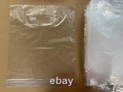 JOB LOT x1,600pcs PLASTIC CARRIER BAGS STRONG CLEAR BAG Craft Fair Retail Market