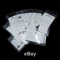 Kraft Paper Tag with Clear OPP Plastic Packaging Bag Set for Jewelry Label