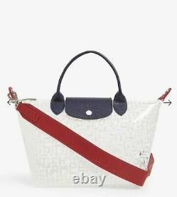 LONGCHAMP Le Pliage Bag Transparent Top Handle Long Strap Selfridges RRP £290 BN