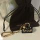 Louis Vuitton Bag Charm And Key Ring Holder Porte Clefs Black Gold Clear