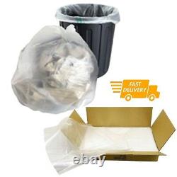 Large CLEAR Refuse Sacks Bin Liner Rubbish Bags thick 100g & 150g 18x29x39