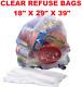 Large Strong Clear Plastic Polythene Bin Liners Waste Bags Sacks 18x29x39 160g