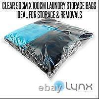 Large Strong Clear Plastic Polythene Linen Bedding Storage Removal Bags, 90 x 10