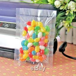 Lines Nylon Plastic Heat Seal Vacuum Bags Open Top Clear Food Storage Pouches