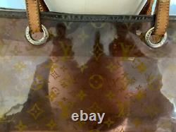 Louis Vuitton Rare Clear Plastic Tote Bag with monochrome logo on. Leather Strap