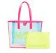 Mcm Medium Flo Transparent Holographic Shopper Bag B1109