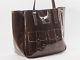 Marc By Marc Jacobs Werdie Clear Purse Tote Bag Brown Leather Nylon Plastic L