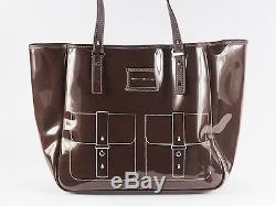 Marc by Marc Jacobs Werdie Clear Purse Tote Bag Brown Leather Nylon Plastic L