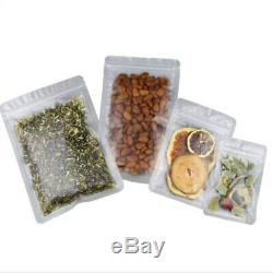 Matte Clear Plastic Stand Up Zip Bags Food Gift Lock Pouch Resealable Packaging