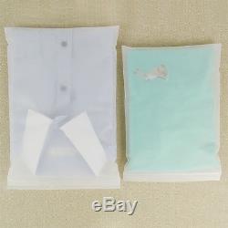Matte Clear Soft Plastic Bag Clothes Packaging Storage Pouch Zip Lock Travel Use