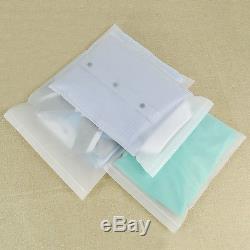 Matte Clear Soft Plastic Packaging Bags Frosted Zip Lock Clothes Storage Pouches