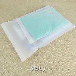 Matte Clear Soft Plastic Packaging Bags Zip Lock Resealable Pouches For Clothes