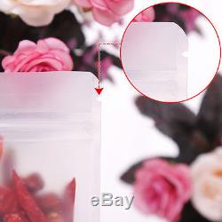 Matte Clear Stand Up Plastic ZipLock Bags Resealable Food Pouches VARIOUS SIZES