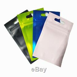 Matte Colorful Clear Mylar Plastic Food Grade Storage Aluminum Grip Zip Lock Bag