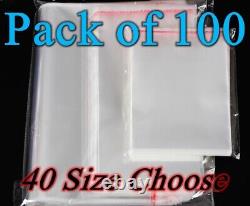 Medium Self Sealable Seal OPP Clear Plastic Cellophane Bags Adhesive 40 Size