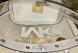 Michael Kors Moutauk Clear Large Summer Beach Tote Bag in Optic White