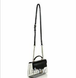 Michael Kors Sloan Clear Medium Double Flap Leather Satchel Bag