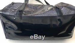 Miu Miu clear navy checked 10x8 NWOT plastic purse bag