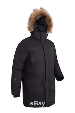 Mountain Warehouse Antarctic Extreme Down Mens Jacket Adjustable Waist, Rain &