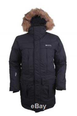 Mountain Warehouse Antarctic Extreme Down Mens Jacket Adjustable Waist, Rain &