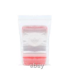 NEW 100 Small Clear Bags Plastic Baggy Grip Self Seal Resealable Zip Lock 4-26cm