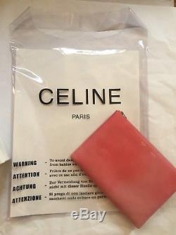 NEW Celine Spring Summer 2018 clear plastic shopping bag pink solo pouch