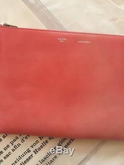 NEW Celine Spring Summer 2018 clear plastic shopping bag pink solo pouch