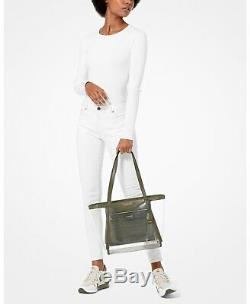 NEW Michael Kors Whitney Clear Plastic Tote Bag, Olive Green =EBAY SALE=