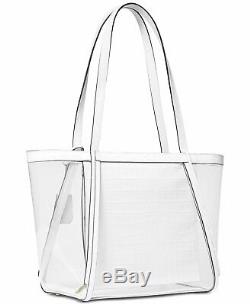 NEW Michael Kors Whitney Clear Plastic Tote Bag, Optic White =EBAY SALE=