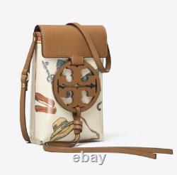 NEW Tory Burch Miller Clear Printed Phone Crossbody With Dust Bag And Gift Box
