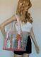 Nwt Coach Ferry Tote Bag Clear Canvas Tote Bag 2564 Pink Lemonade Champagne