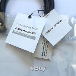 NWT Comme Des Garcons Japan Clear Vinyl Plastic Logo Large Tote Bag AUTHENTIC